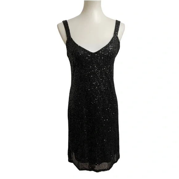 Maurices | Dresses | Maurices Size Small Sparkling Black Sequin Short  Sleeveless Party Club Dress | Poshmark